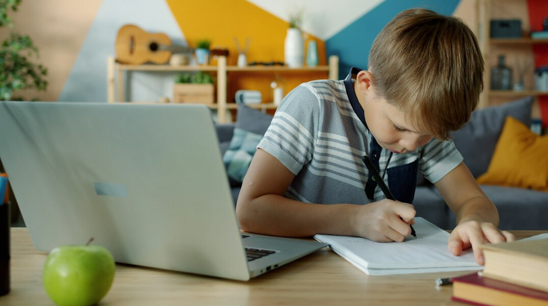 remote learning setup